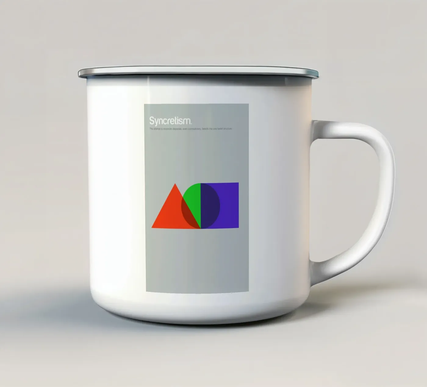 Syncretism enamel mug by Genís Carreras