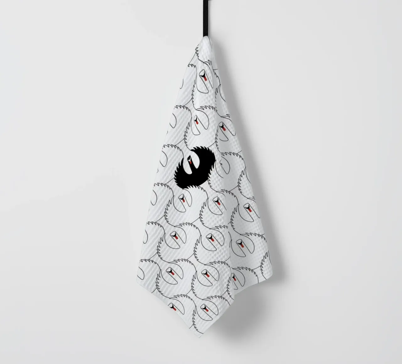 The Black Swan tea towel by Davies Babies