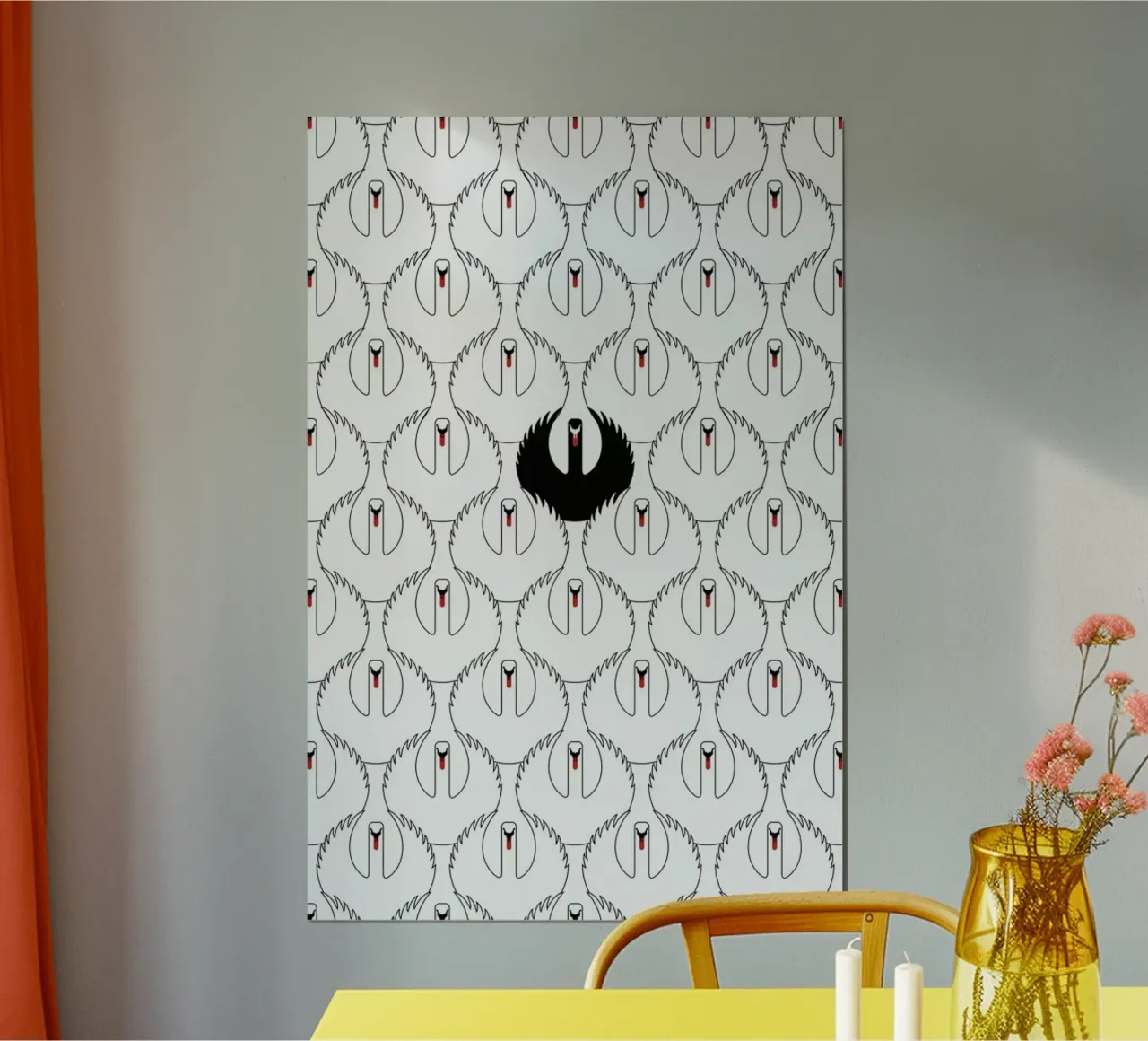 The Black Swan poster con telaio in plastica da Davies Babies