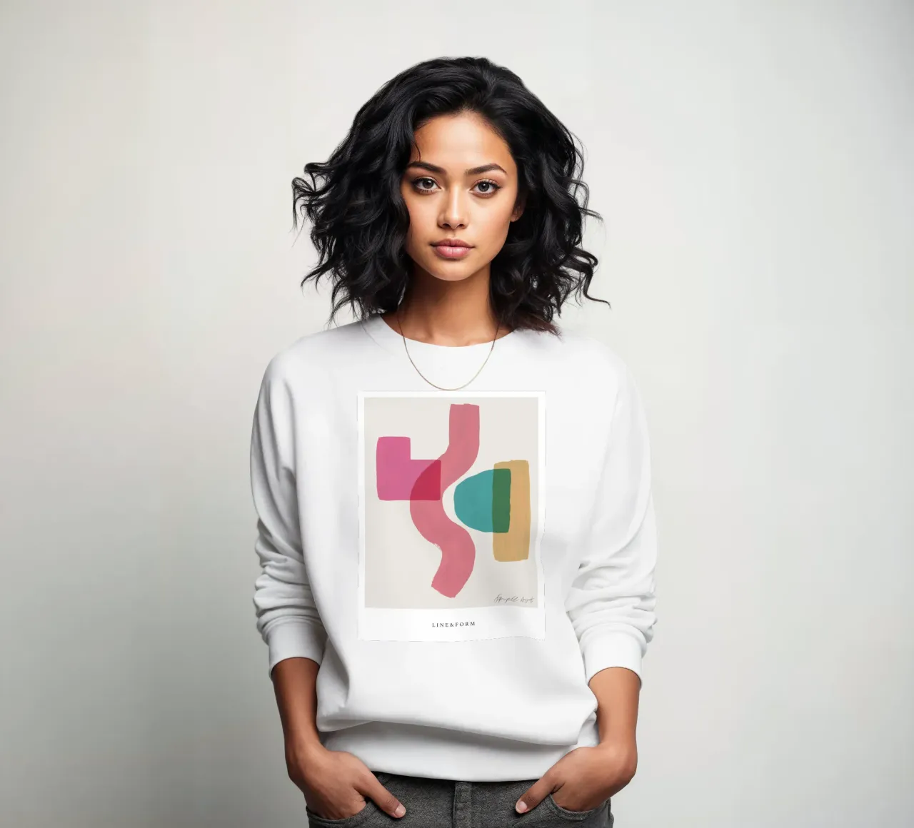 Simple Art Line No 5 felpa da treechild