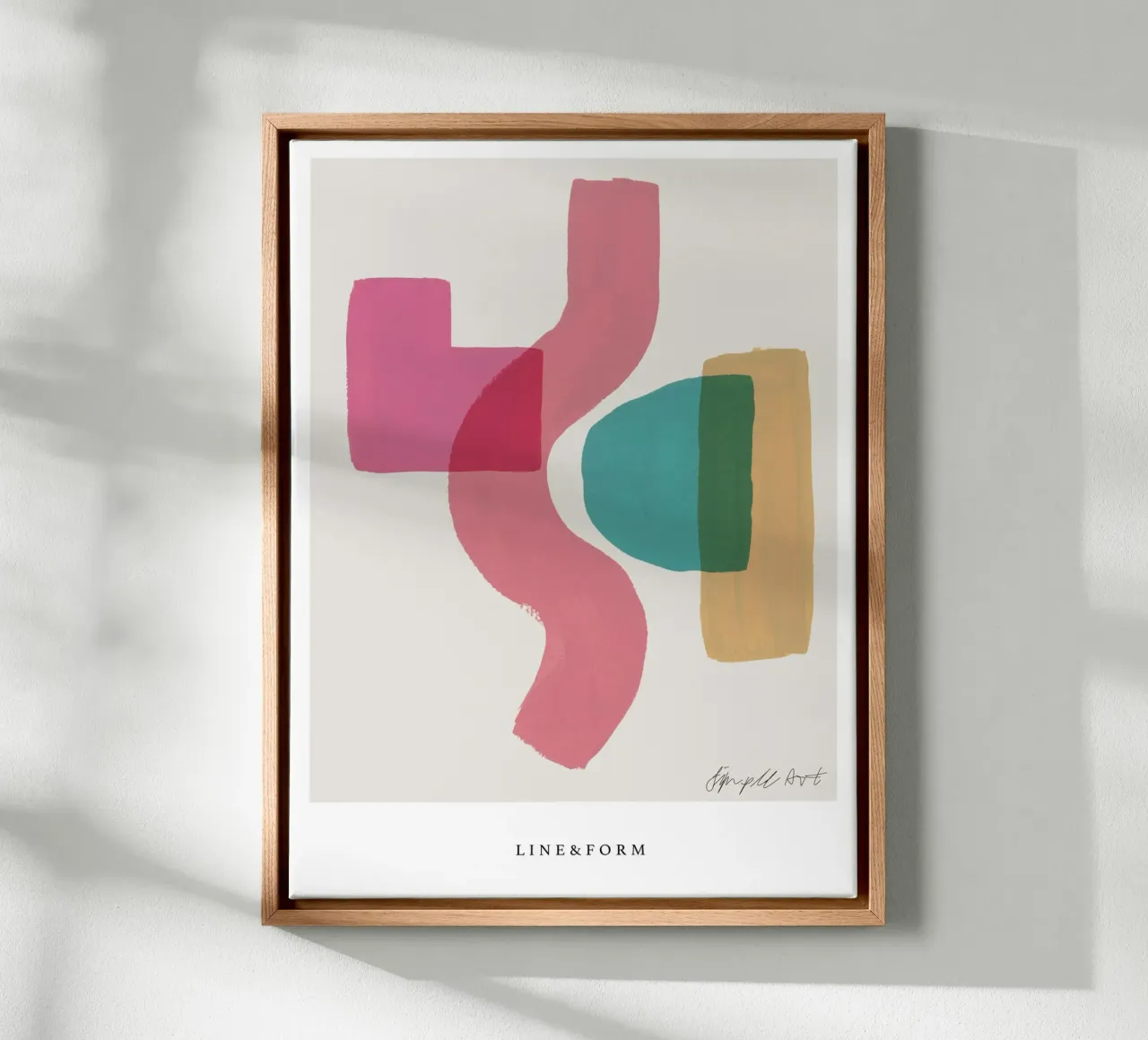Simple Art Line No 5 tela con Cornice a cassetta da treechild