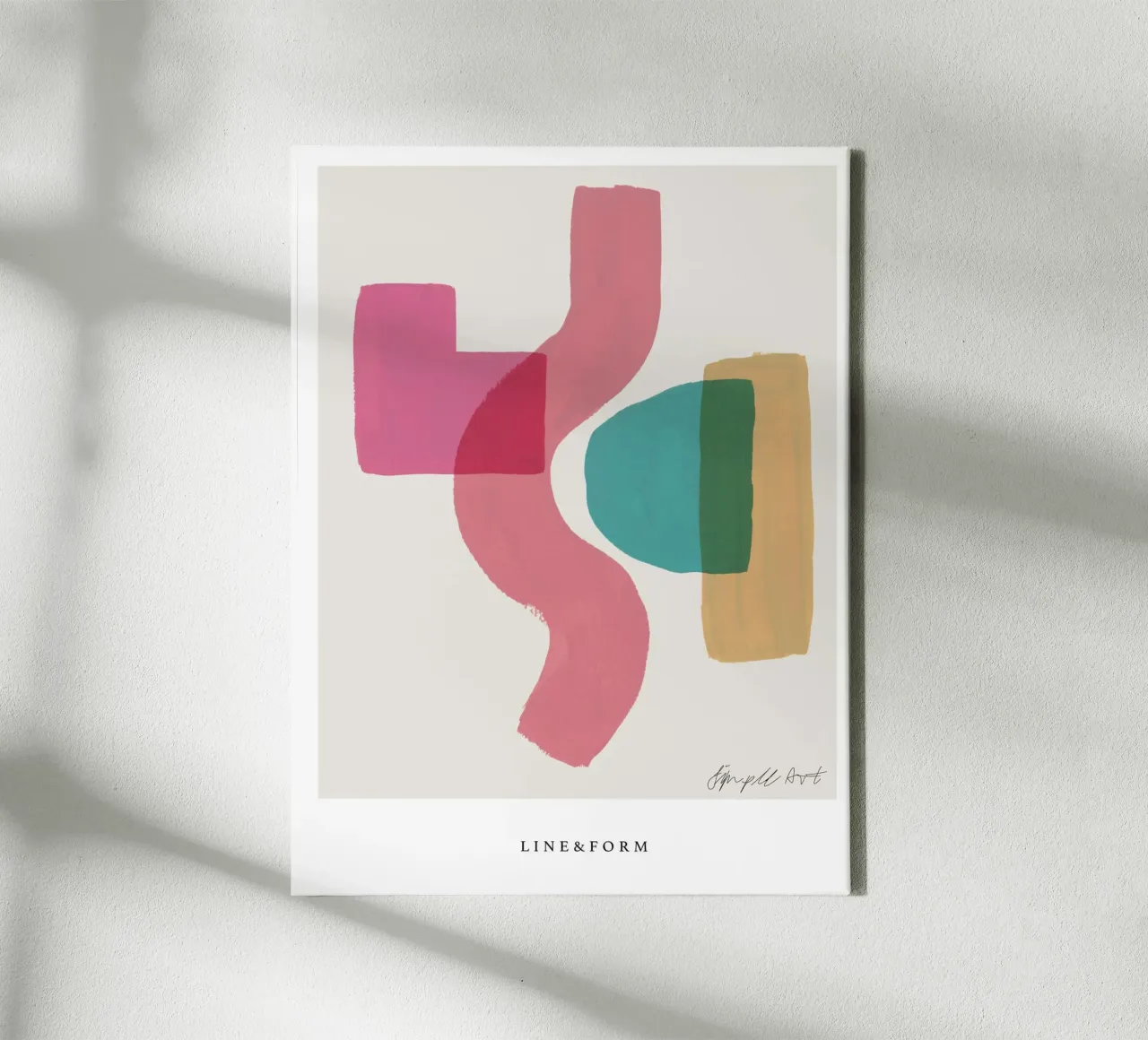 Simple Art Line No 5 tela con Cornice a cassetta da treechild