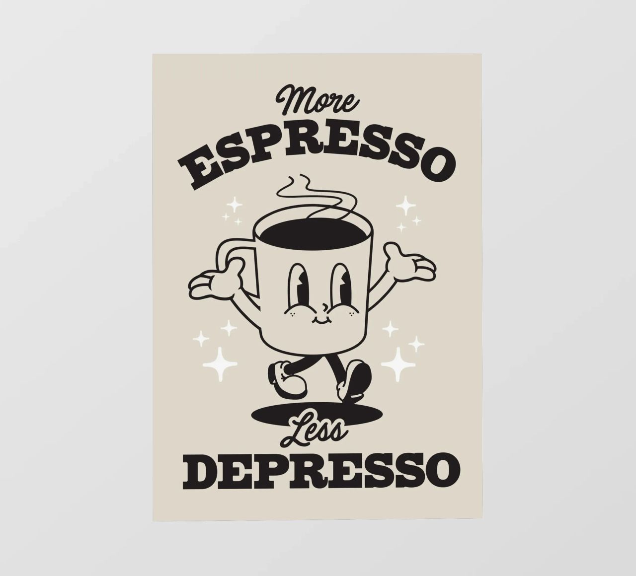 More Espresso Less Depresso pellicola backlit da Lolly & Roobs