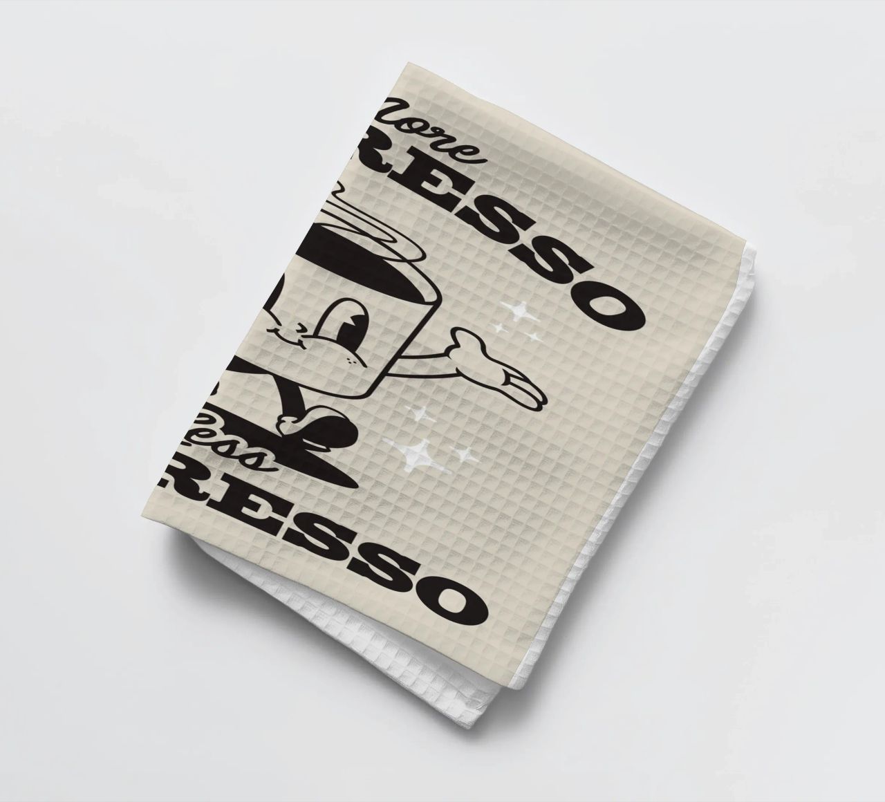 More Espresso Less Depresso canovaccio da cucina da Lolly & Roobs