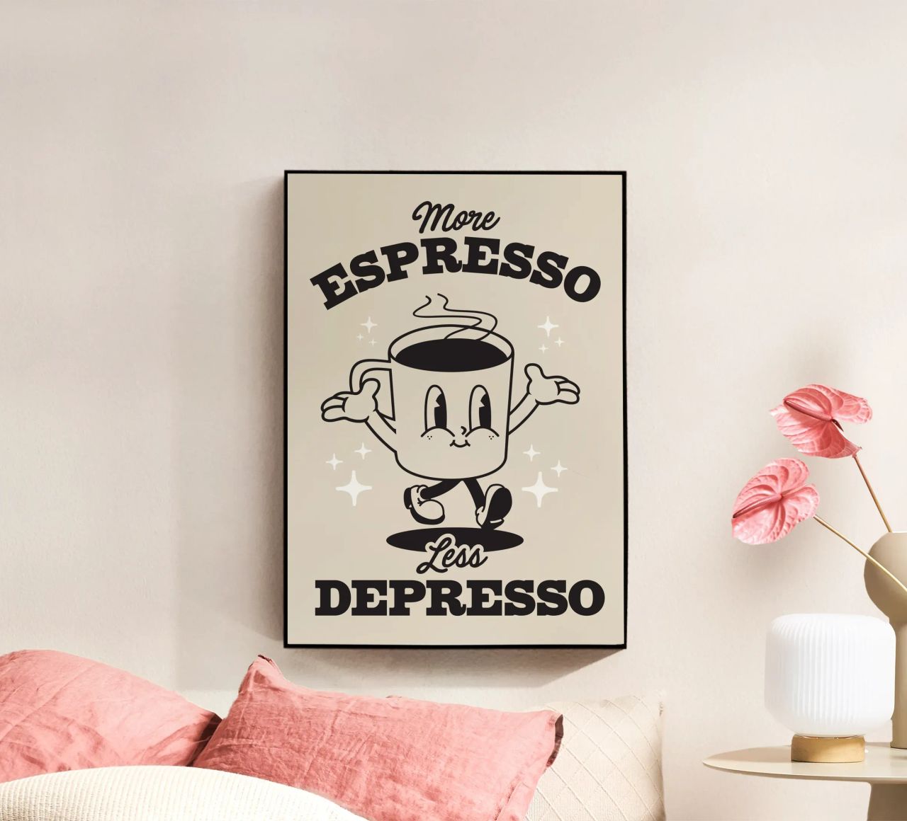 More Espresso Less Depresso plexiglass da Lolly & Roobs