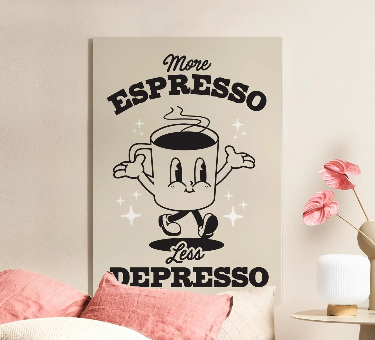 More Espresso Less Depresso plexiglass da Lolly & Roobs