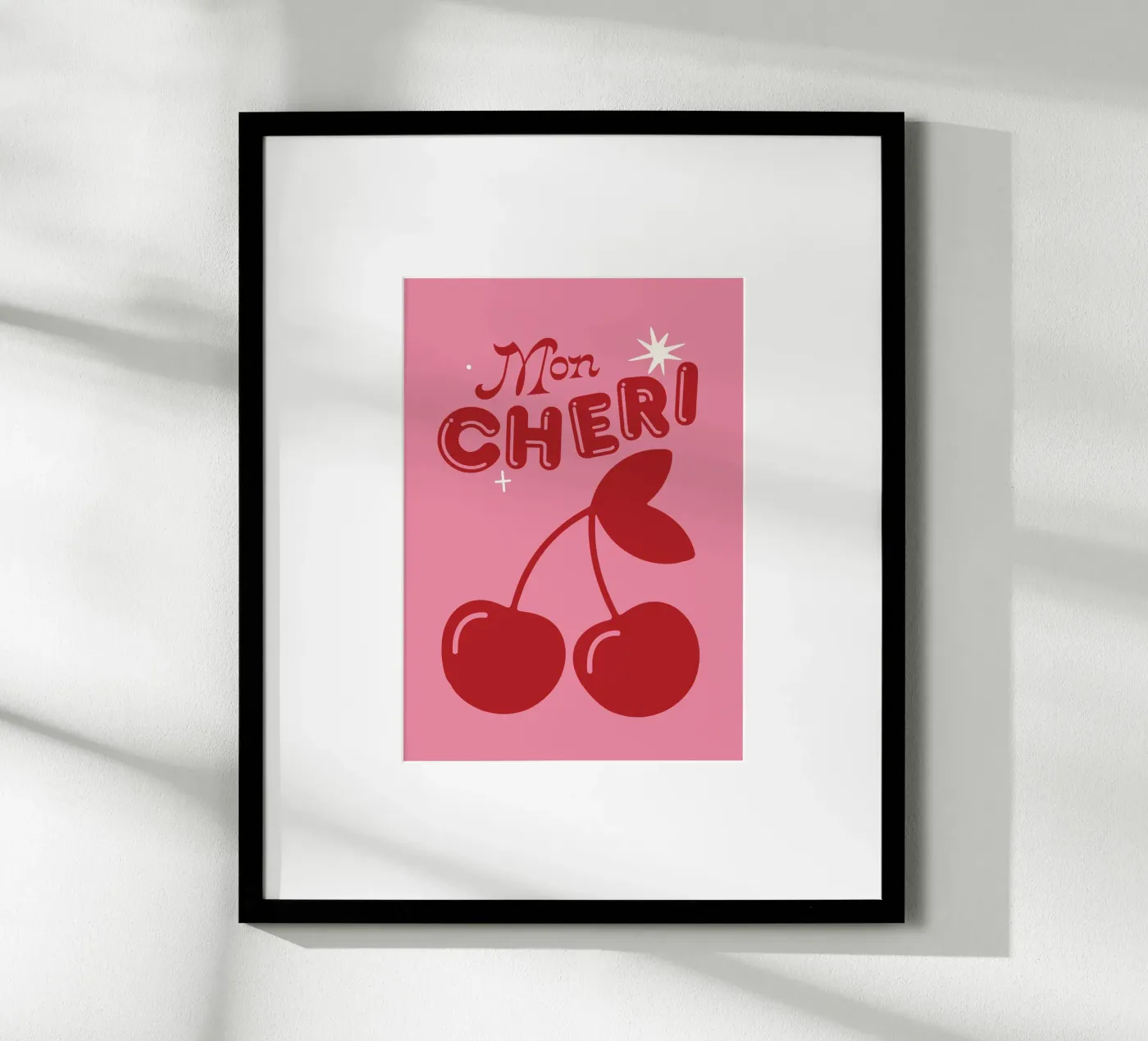 Mon Cheri poster by Lolly & Roobs