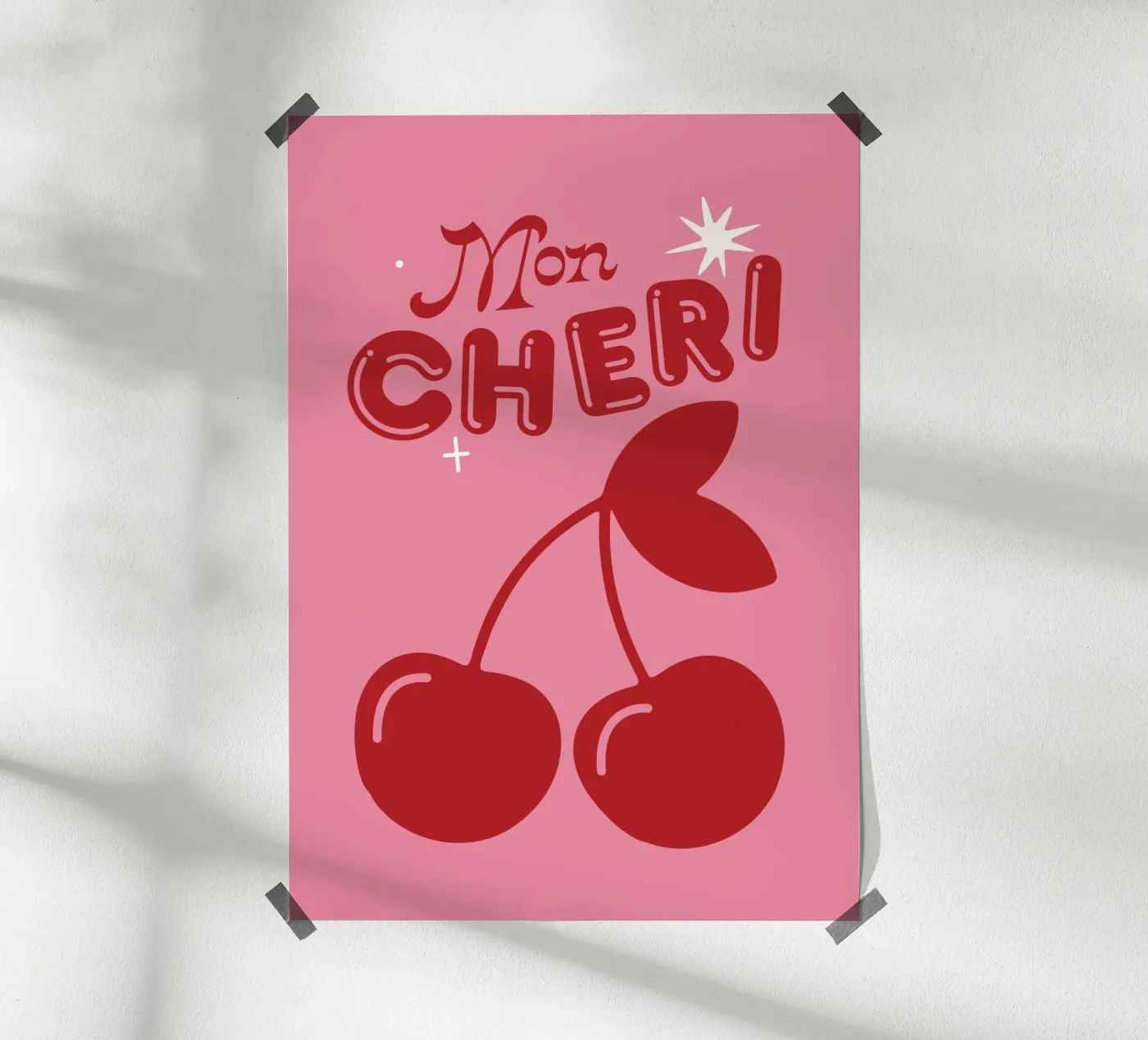 Mon Cheri poster by Lolly & Roobs