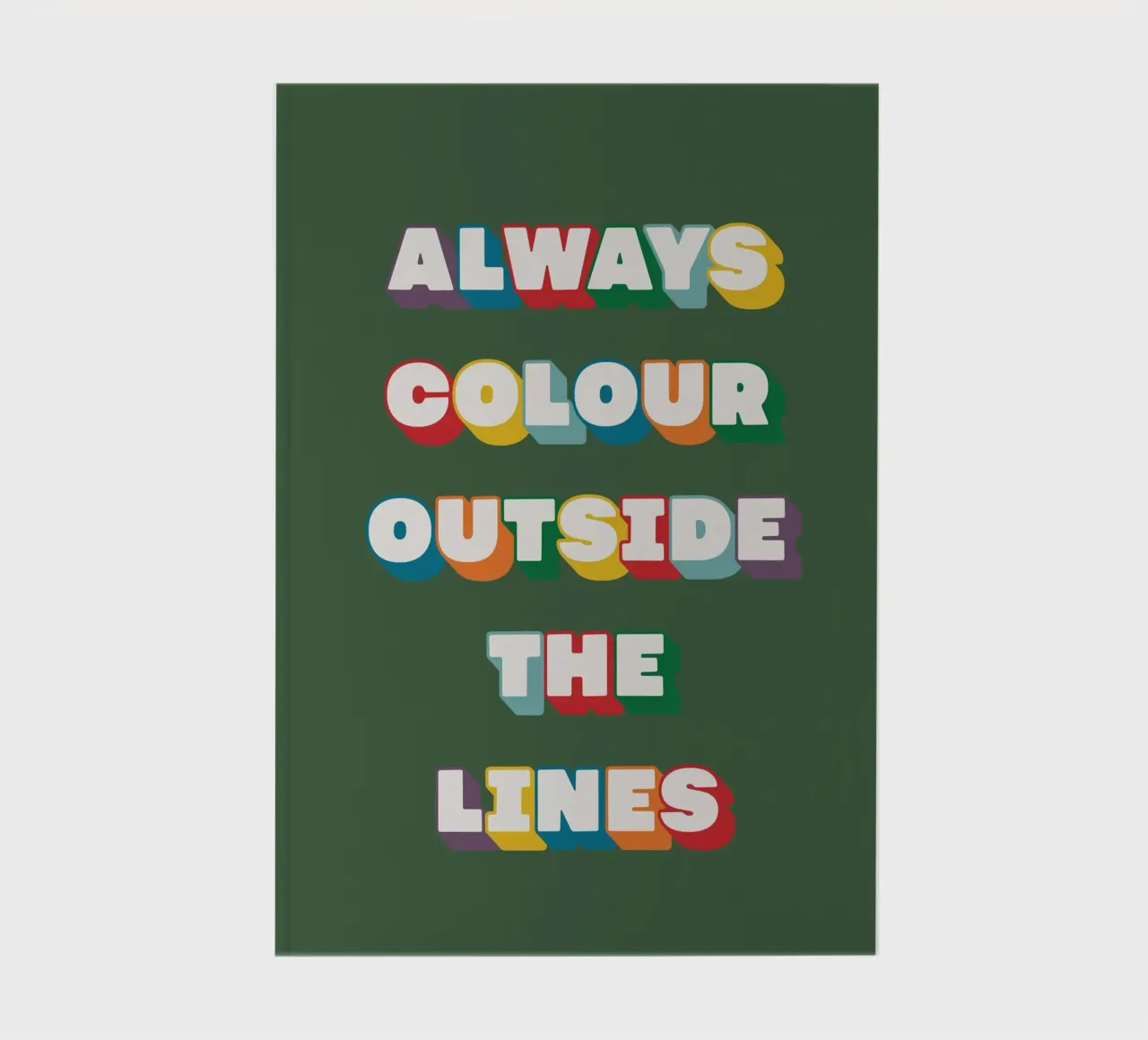Always Colour Outside The Lines diario da Lolly & Roobs