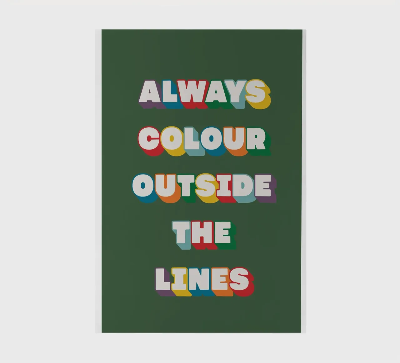 Always Colour Outside The Lines diario da Lolly & Roobs