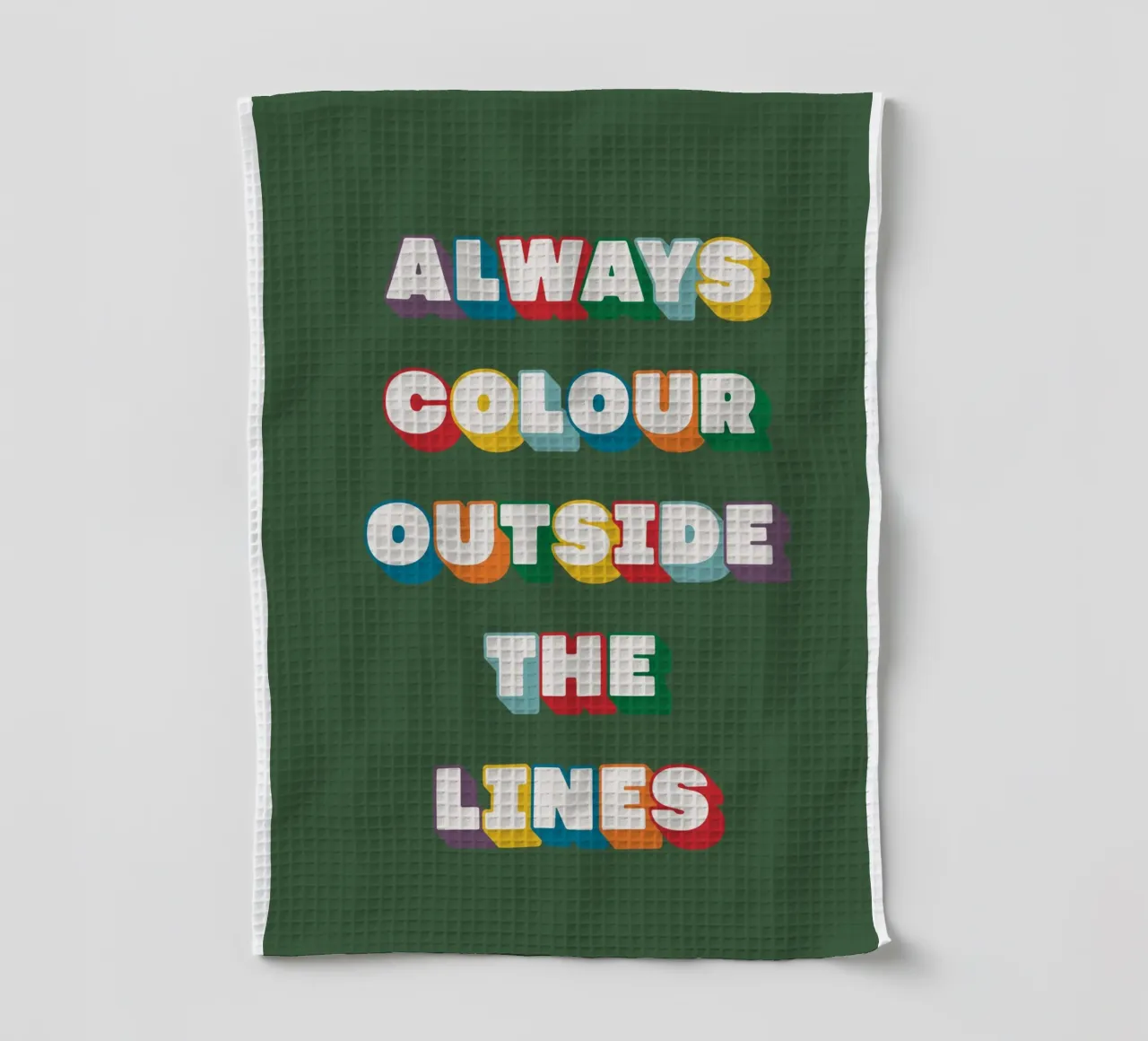 Always Colour Outside The Lines canovaccio da cucina da Lolly & Roobs