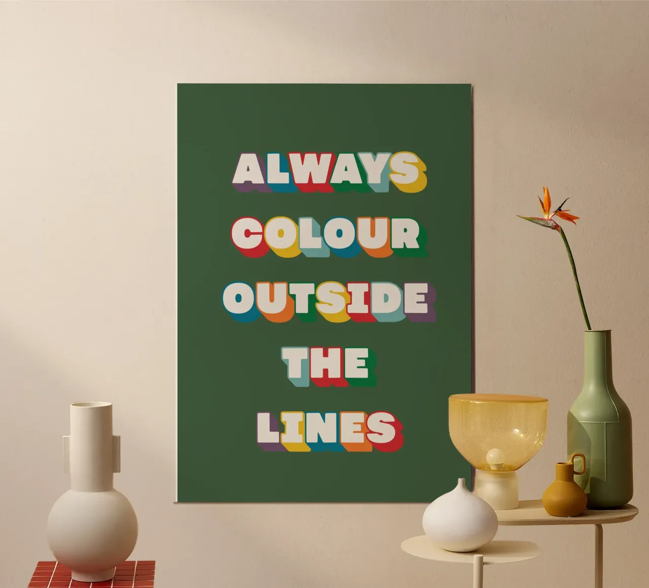 Always Colour Outside The Lines carta hahnemühle da Lolly & Roobs
