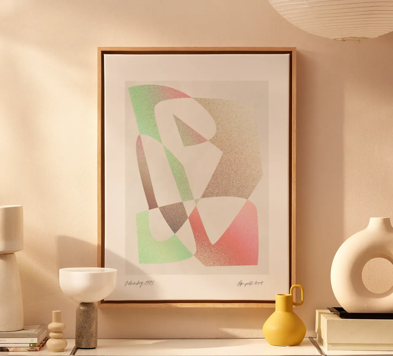 Simple Art Line No 9 tela con Cornice a cassetta da treechild