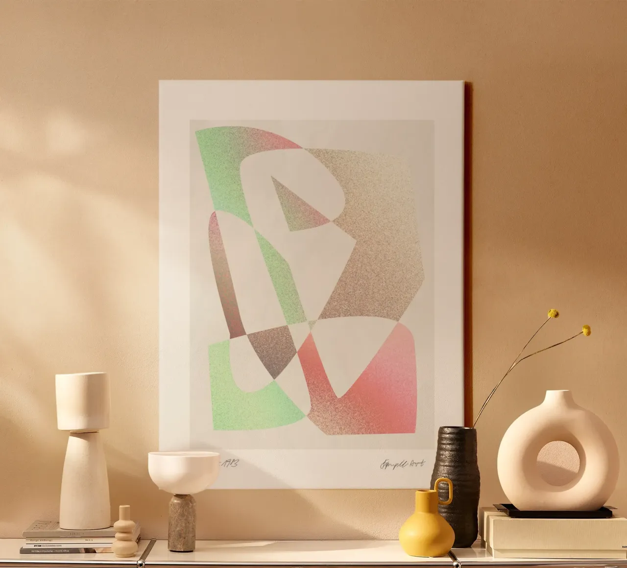 Simple Art Line No 9 tela con Cornice a cassetta da treechild