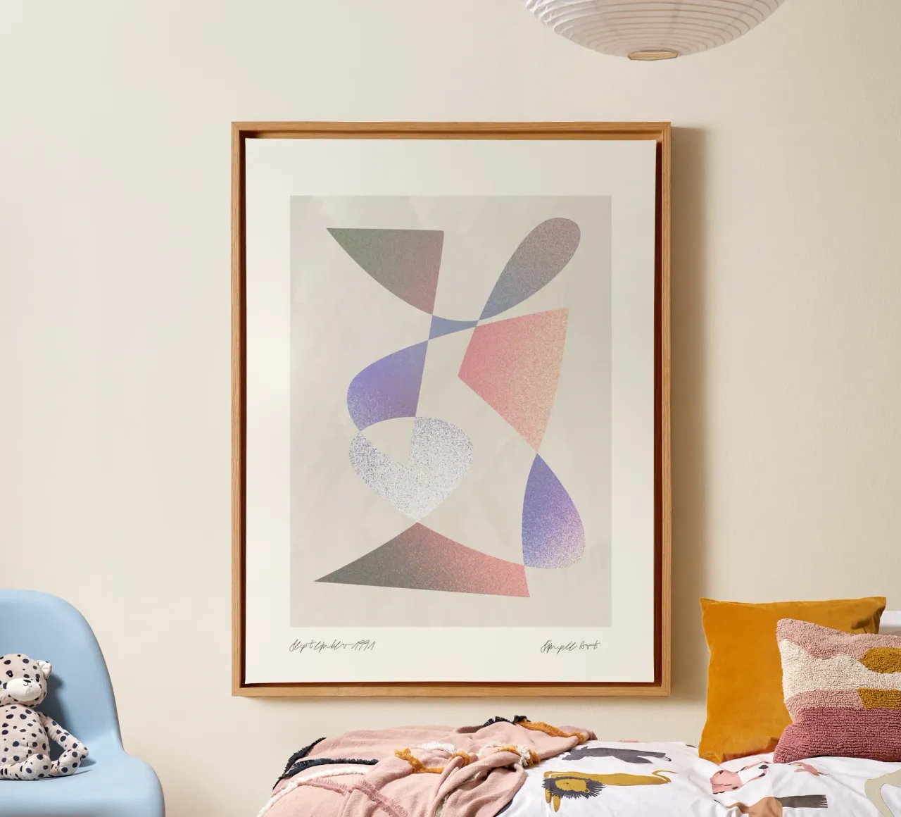 Simple Art Line No 11 tela con Cornice a cassetta da treechild