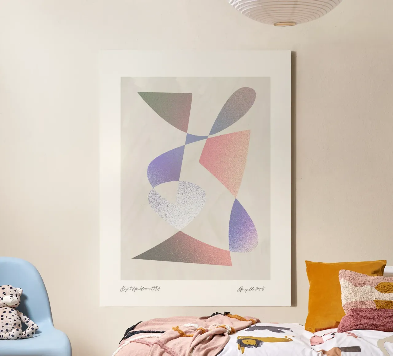 Simple Art Line No 11 tela con Cornice a cassetta da treechild
