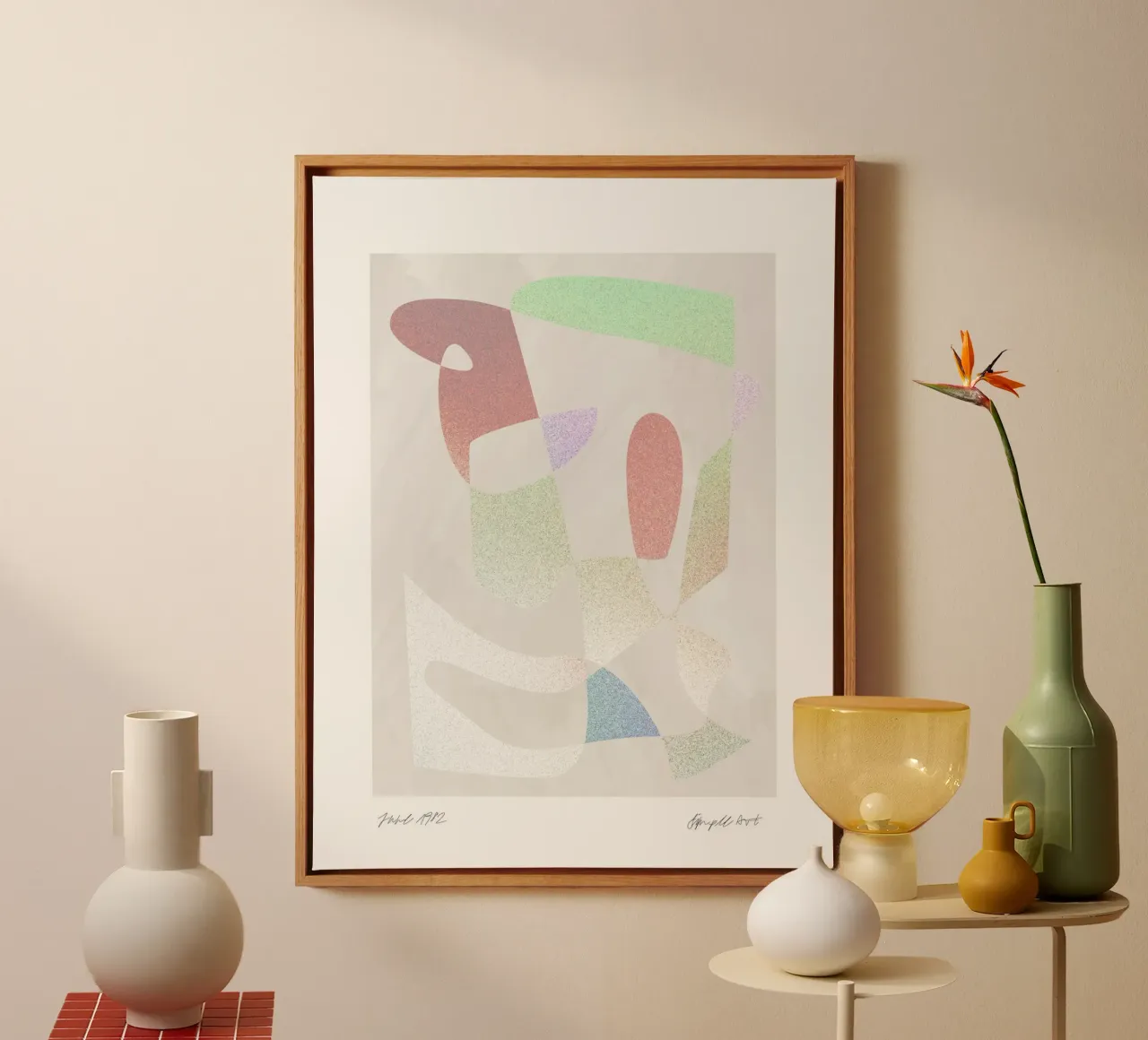 Simple Art Line No 12 tela con Cornice a cassetta da treechild
