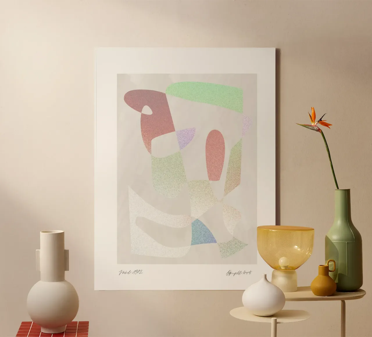 Simple Art Line No 12 tela con Cornice a cassetta da treechild