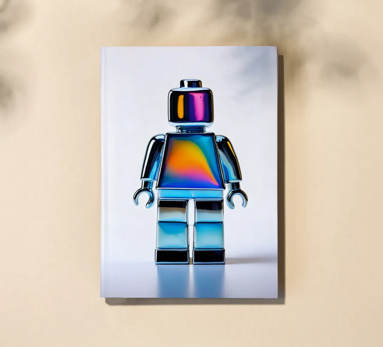 Chroomfiguur geïnspireerd door Lego man - Bujaboom notitieboek van bujaboom