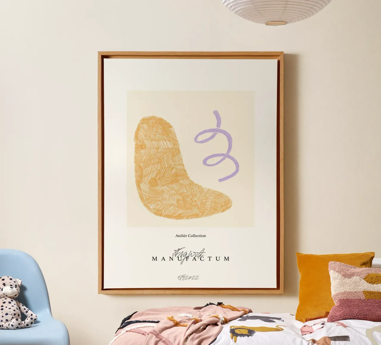 Simple Art Line No 13 tela con Cornice a cassetta da treechild