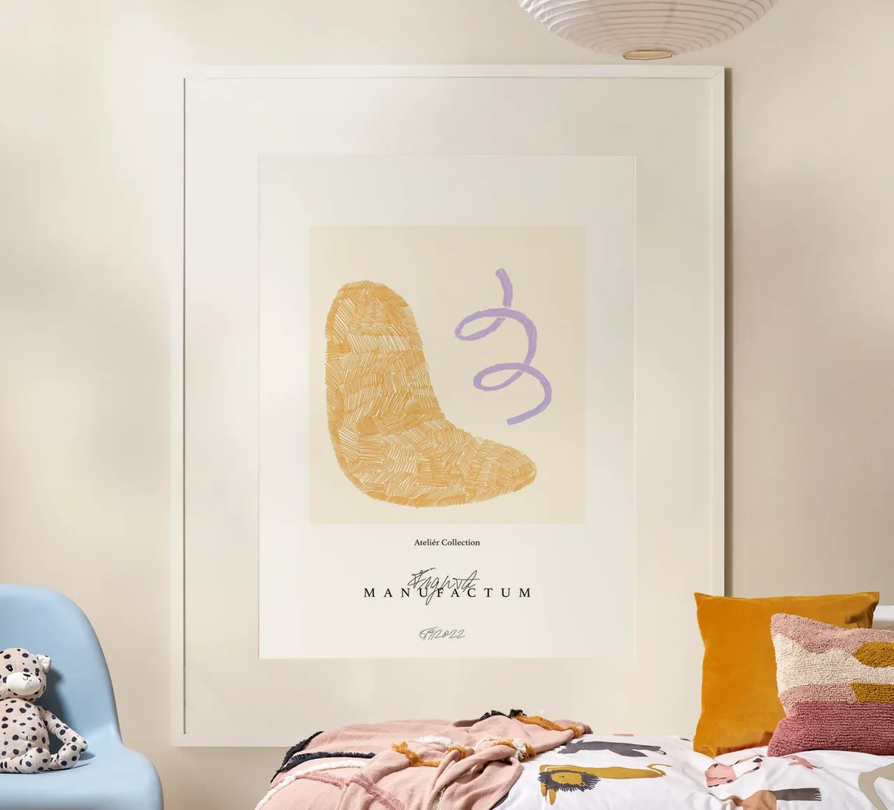 Simple Art Line No 13 poster con marco de plástico de treechild