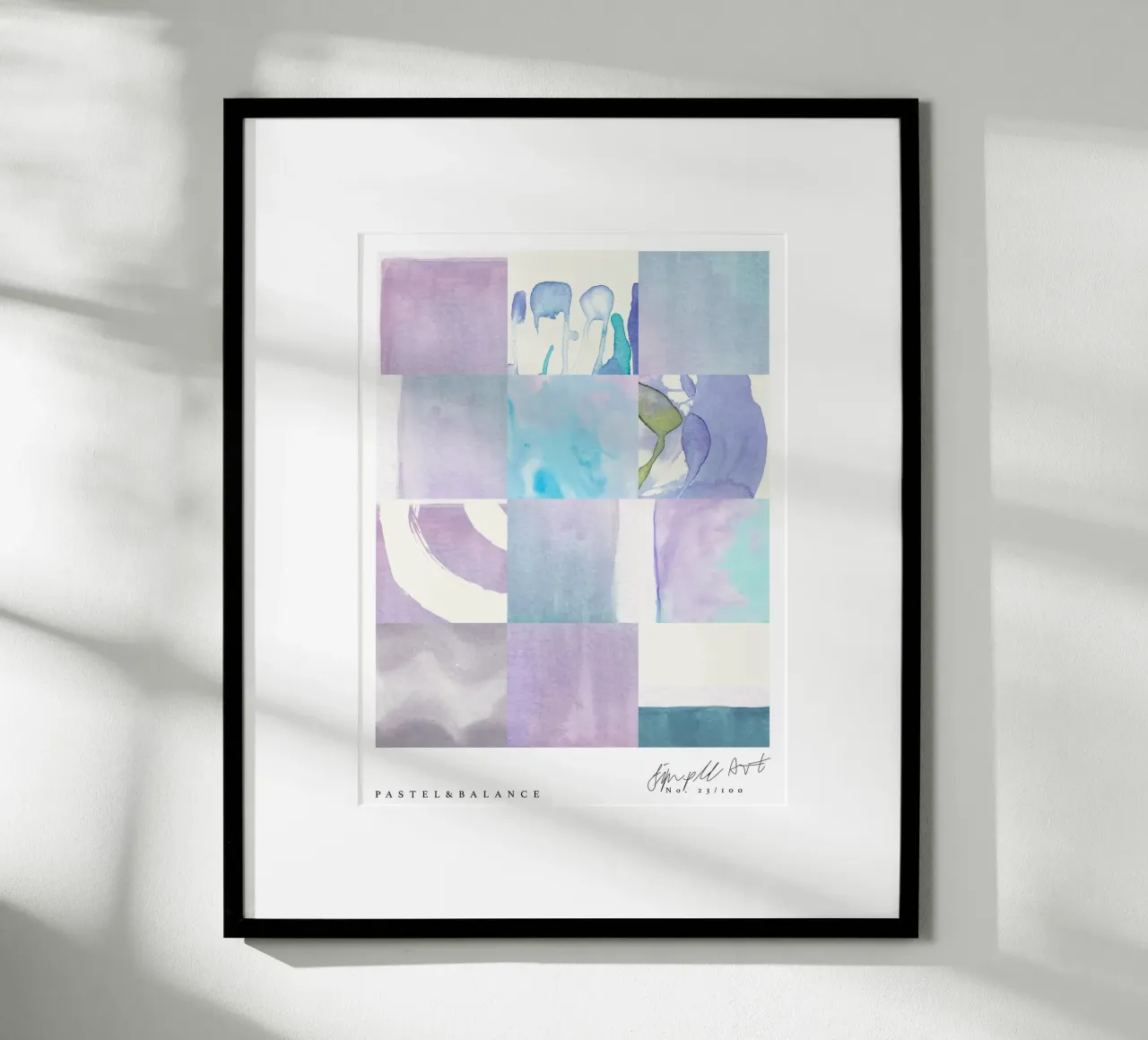 Simple Art Line No 16 poster con marco de plástico de treechild