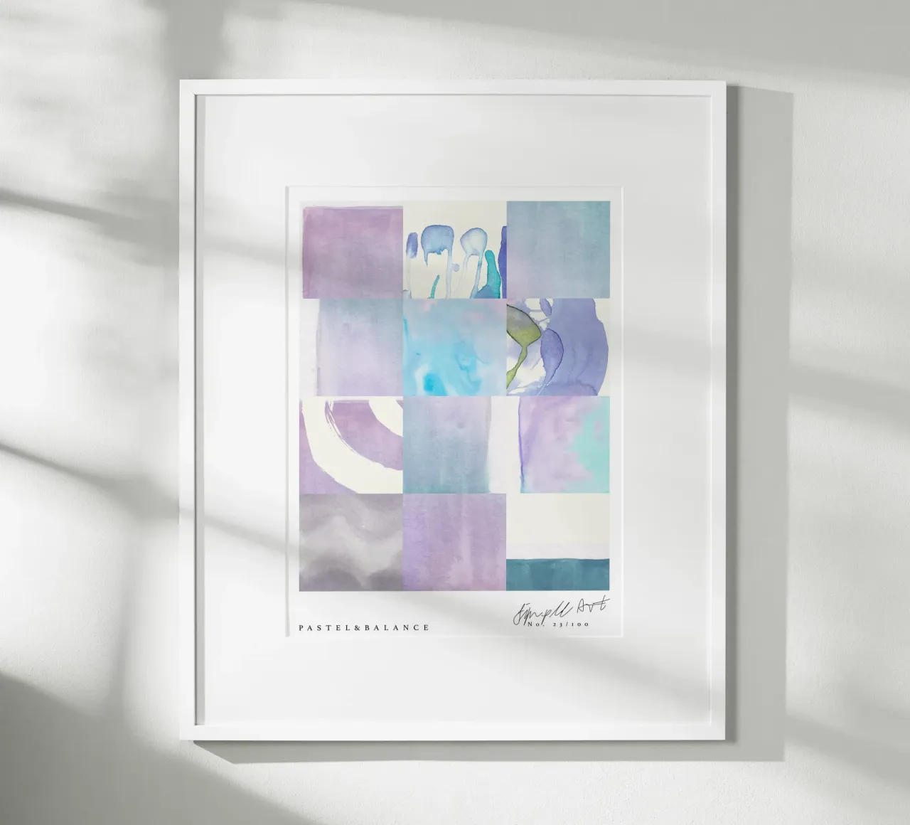 Simple Art Line No 16 poster con marco de plástico de treechild