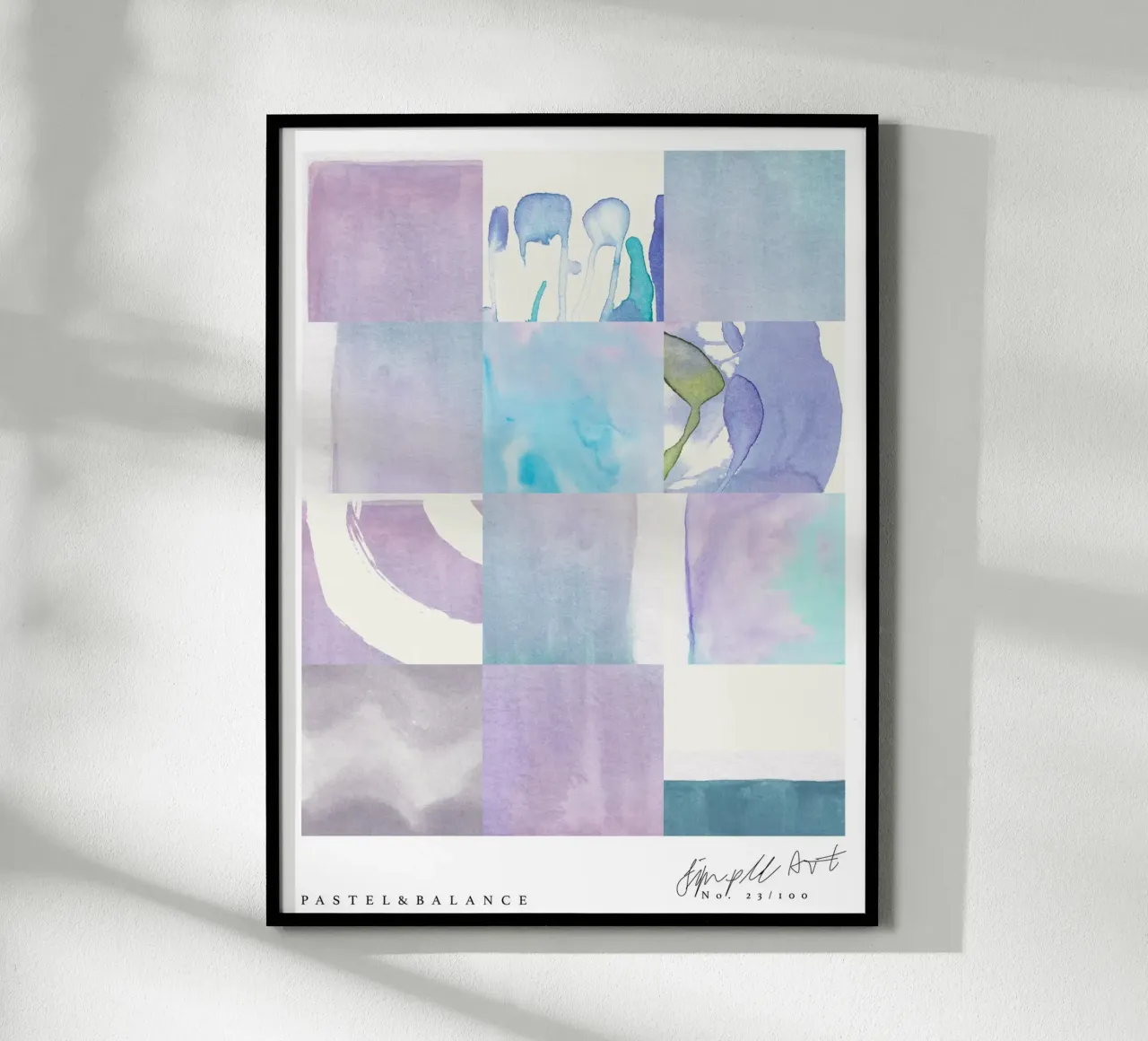 Simple Art Line No 16 poster con marco de plástico de treechild