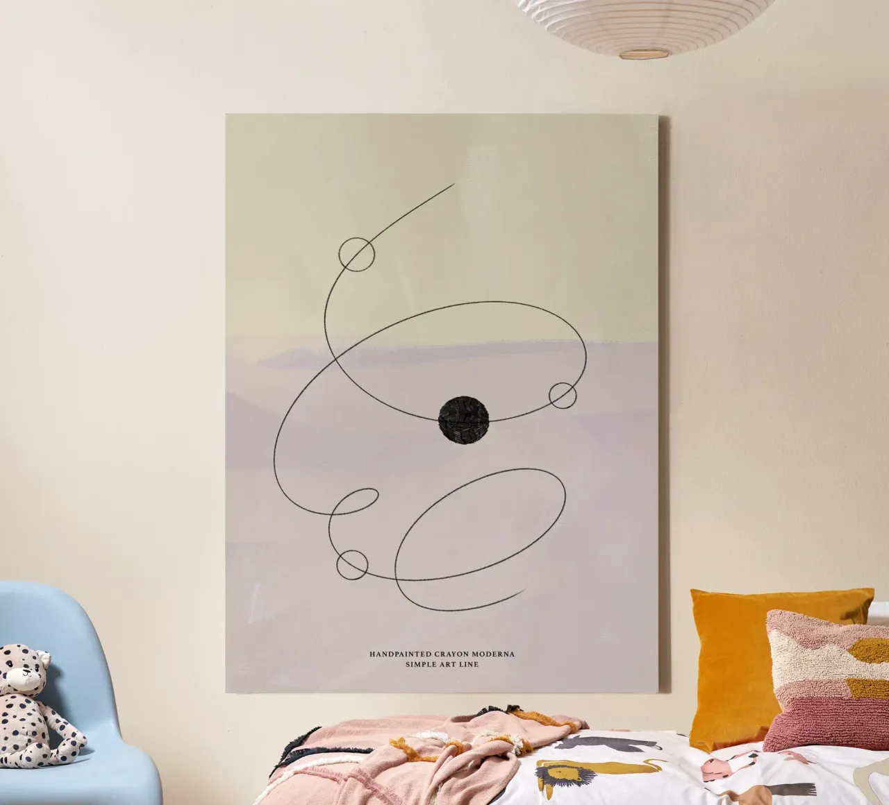 Simple Art Line No 17 tela con Cornice a cassetta da treechild