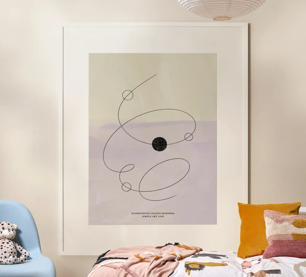 Simple Art Line No 17 poster con telaio in alluminio da treechild