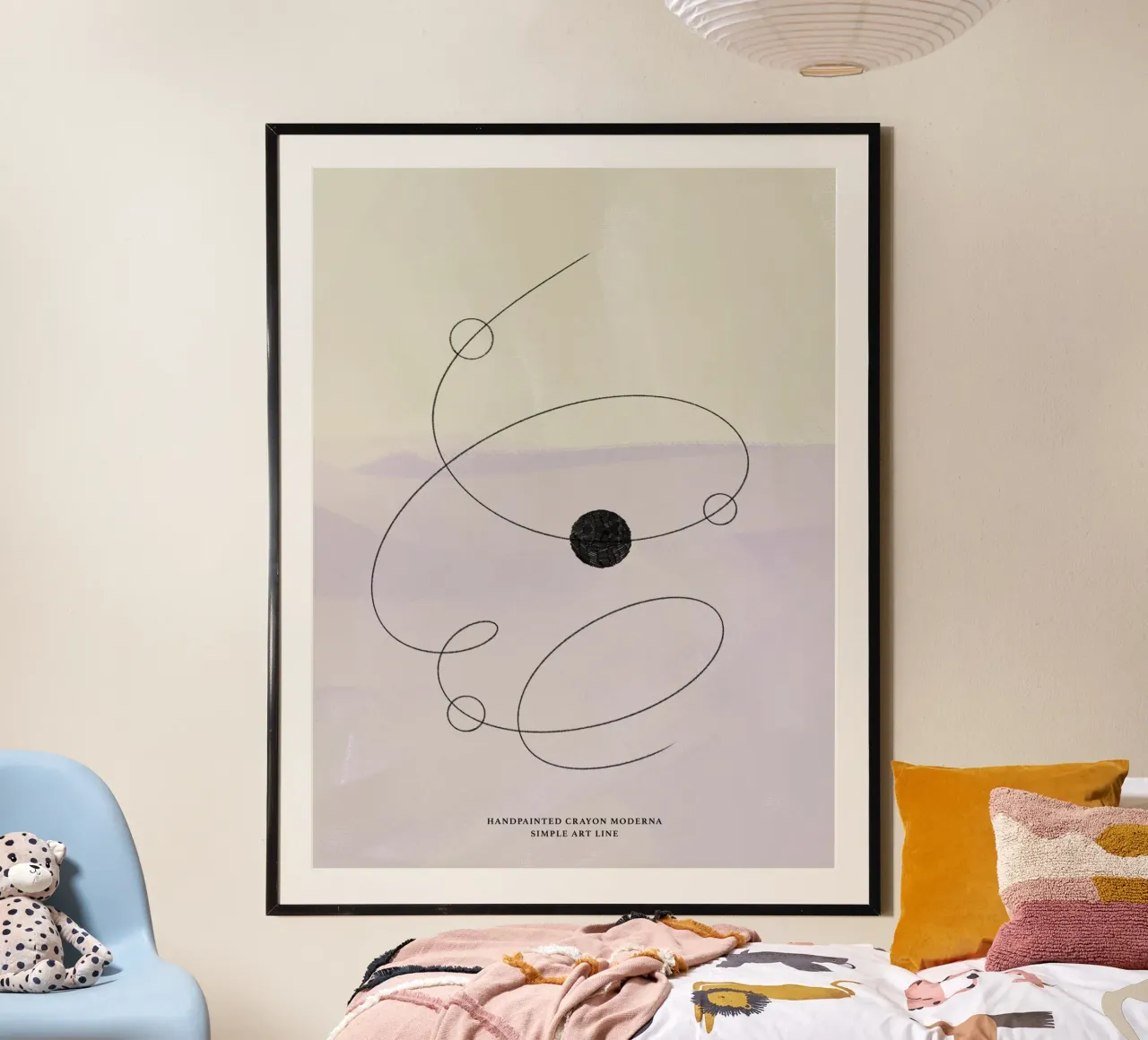 Simple Art Line No 17 poster con telaio in alluminio da treechild
