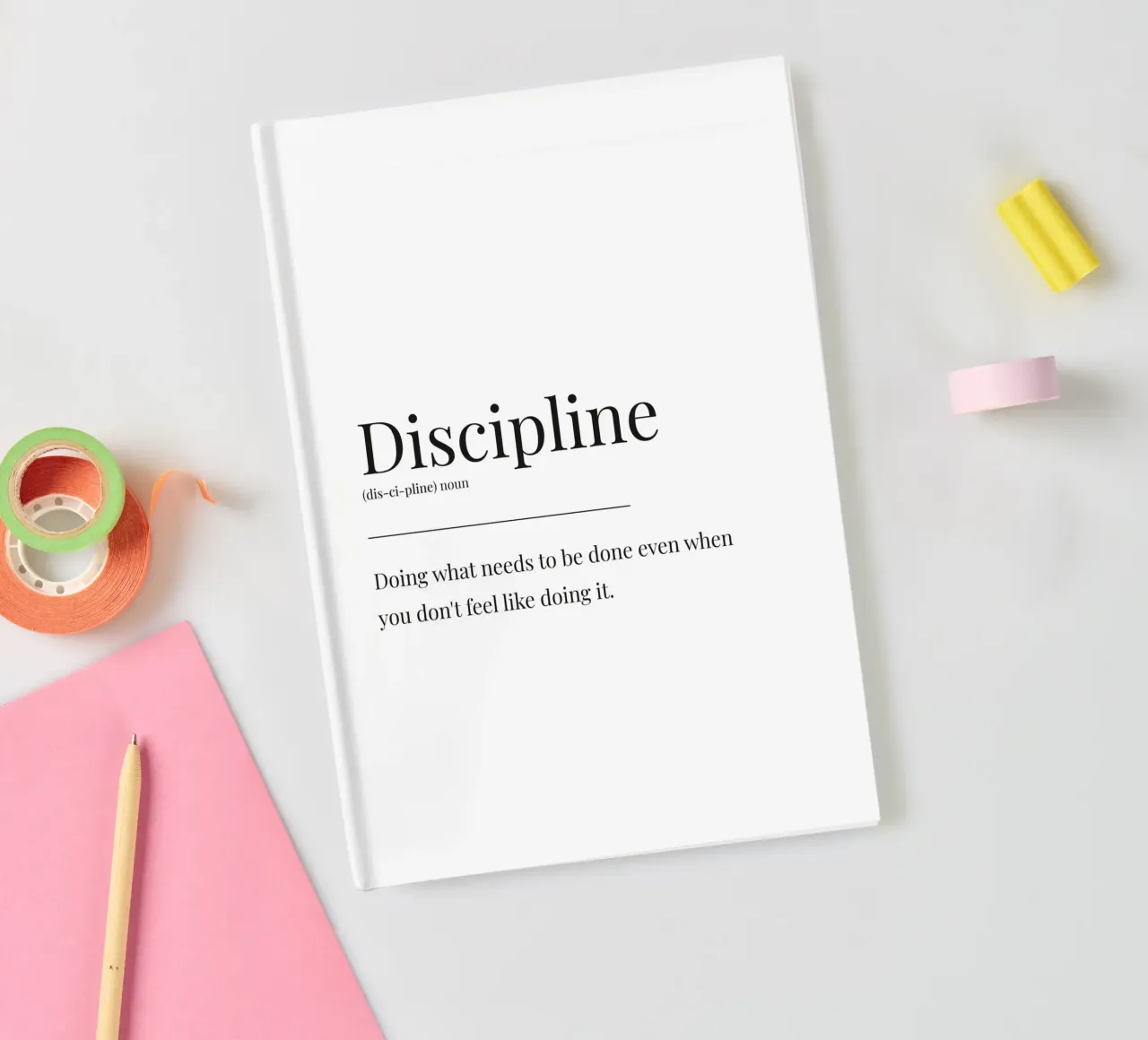 Discipline definition notebook by Paigaam Studio