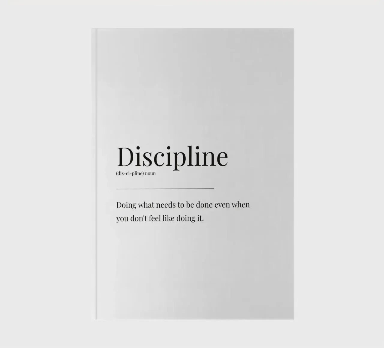 Discipline definition notebook by Paigaam Studio