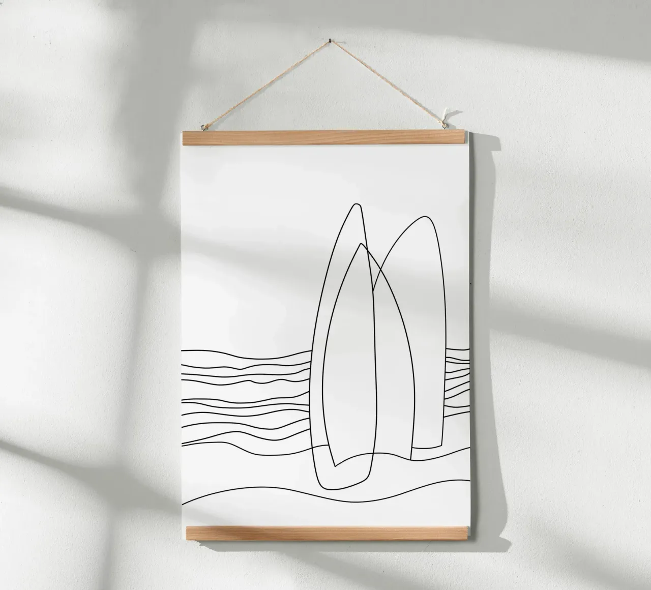 Surfboards Illustration monoline poster da LIMITED EDITION LETTERS