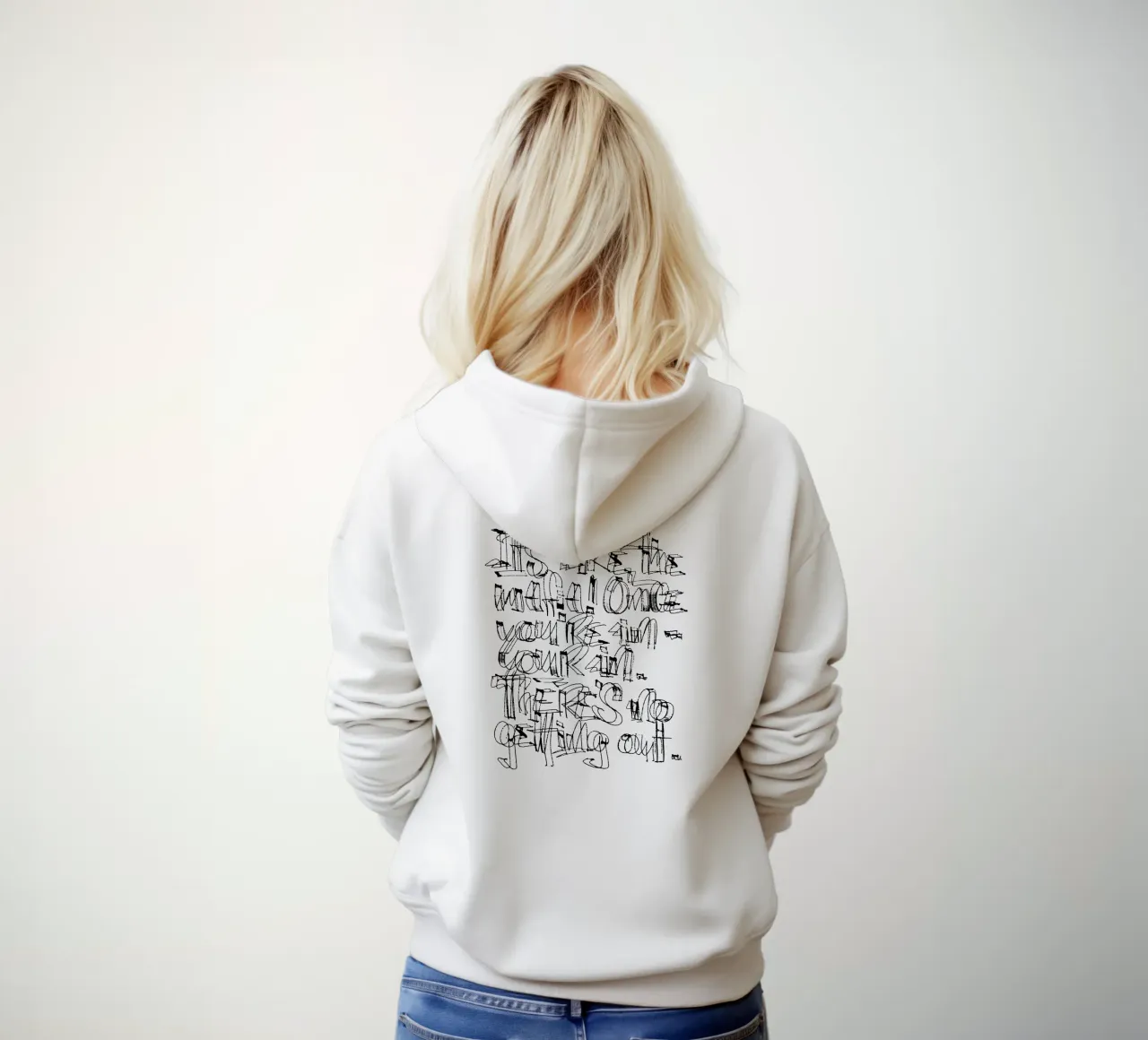 Surfing Poster, Poster Surfen, Surfposter mit Text, Surfer felpa con cappuccio da LIMITED EDITION LETTERS