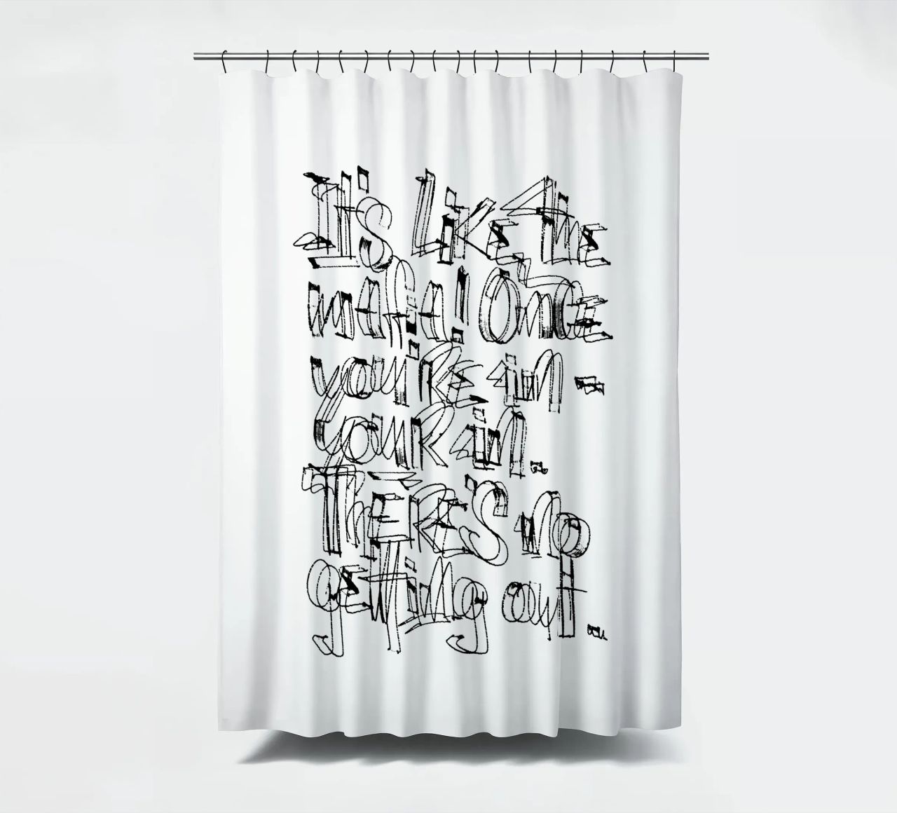 Surfing - if you are in, you are in. tenda da doccia da LIMITED EDITION LETTERS