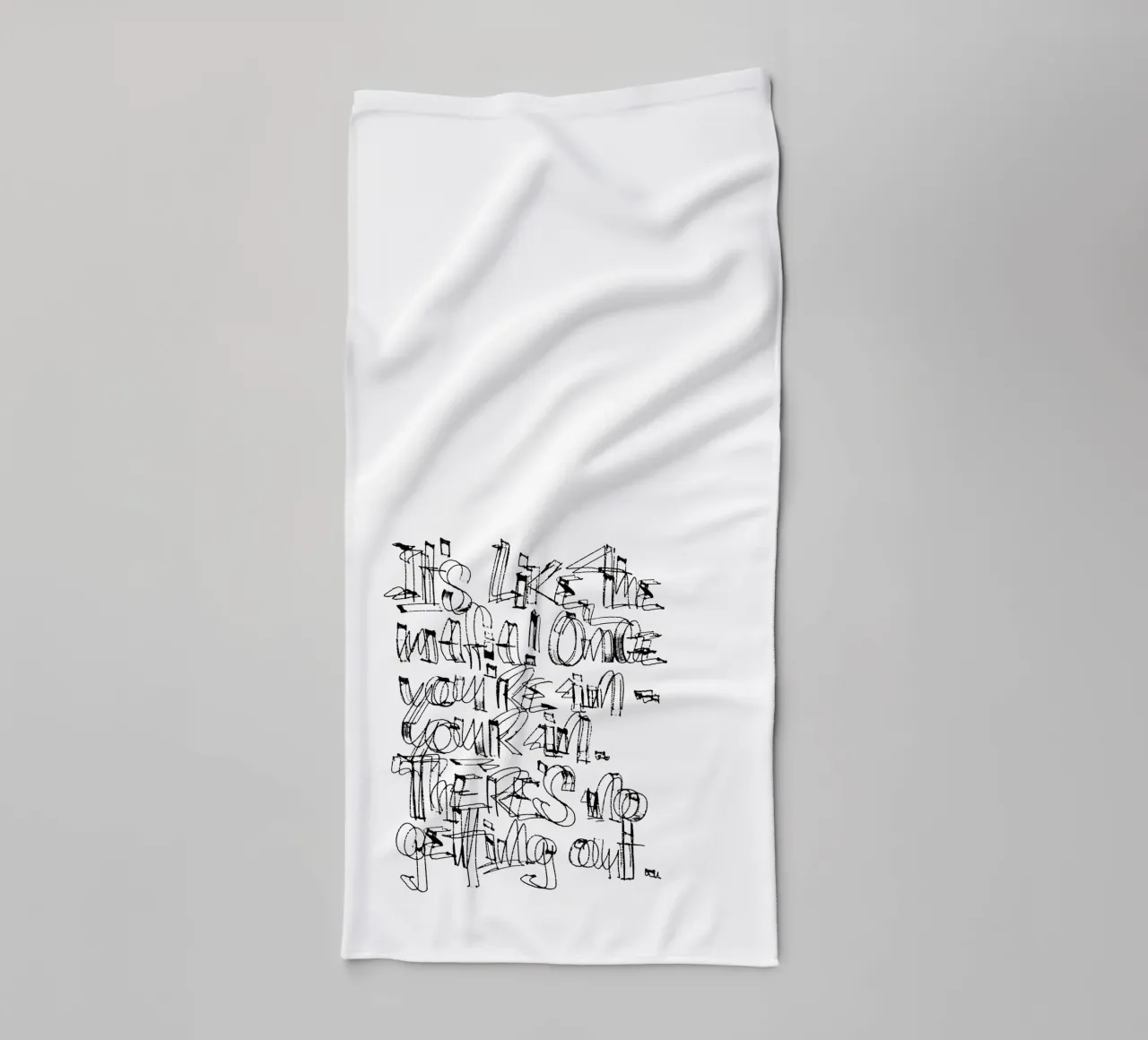 Surfing - if you are in, you are in. badhanddoek van LIMITED EDITION LETTERS