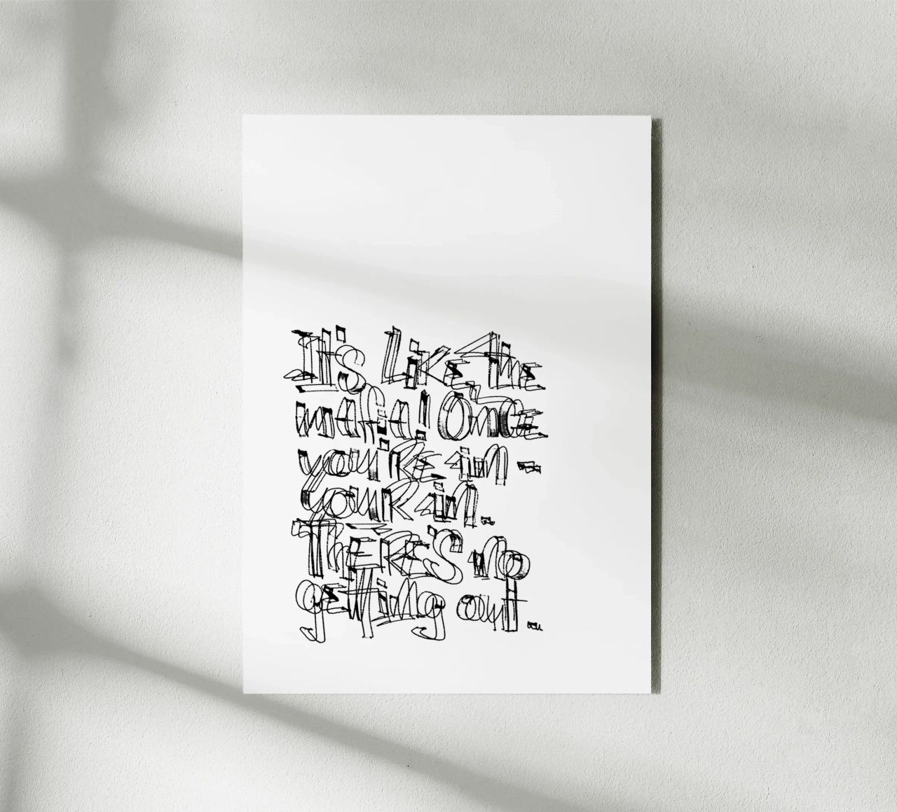 Surfing - if you are in, you are in. alluminio dibond da LIMITED EDITION LETTERS