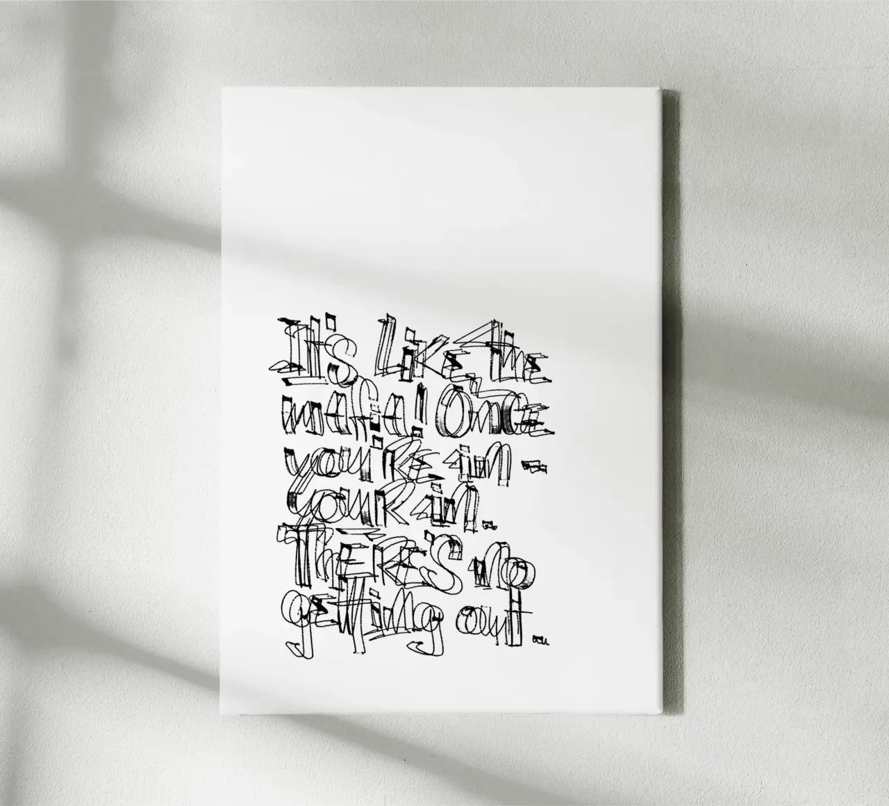 Surfing - if you are in, you are in. tela da LIMITED EDITION LETTERS