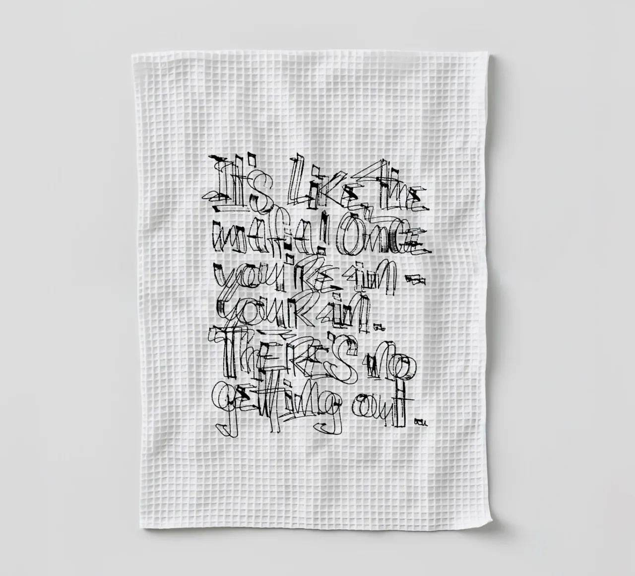 Surfing - if you are in, you are in. torchon de LIMITED EDITION LETTERS