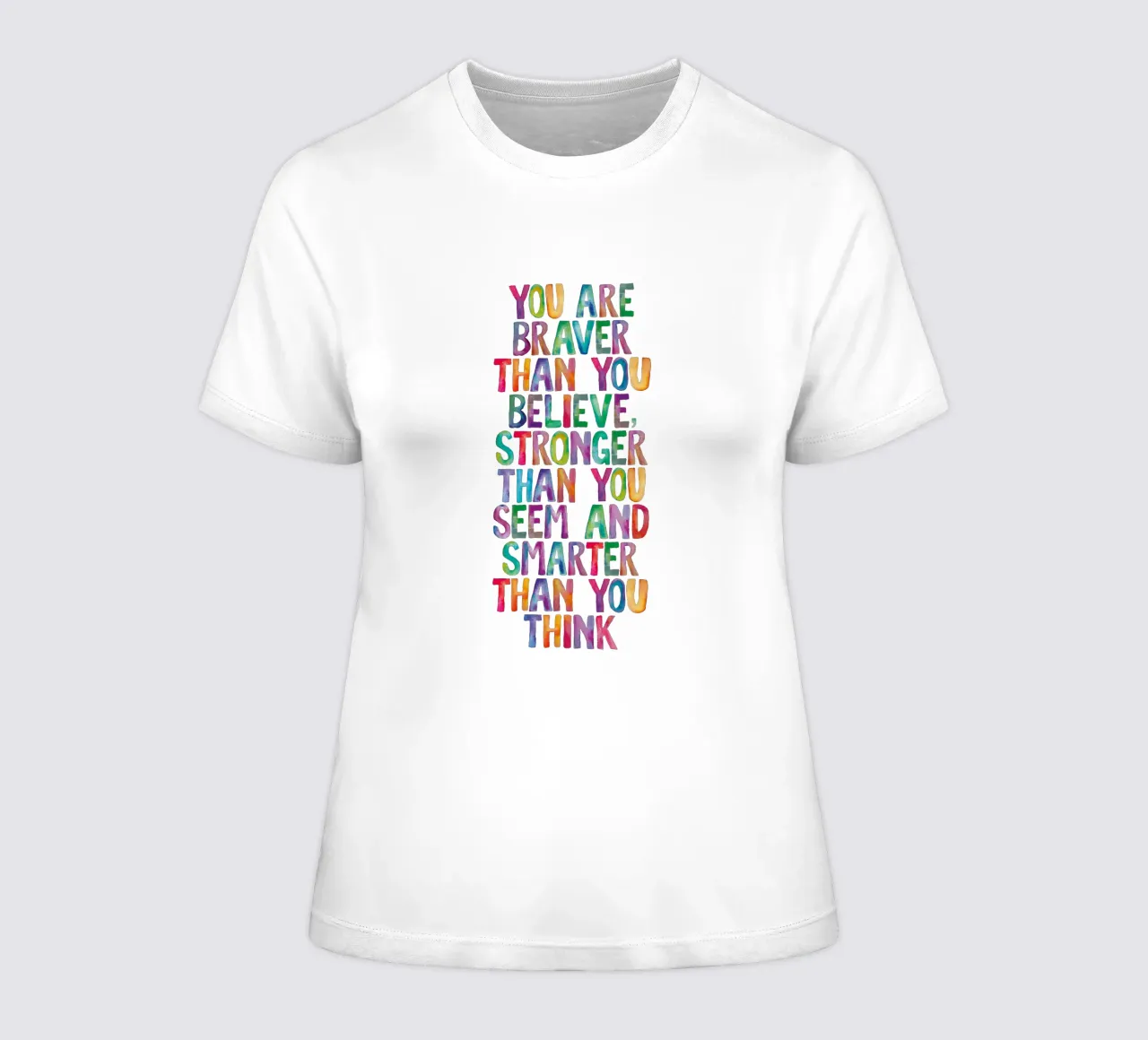 Vous êtes plus courageux que vous ne le croyez et plus fort qu'il n'y paraît t-shirt ajusté pour femmes de THE MOTIVATED TYPE