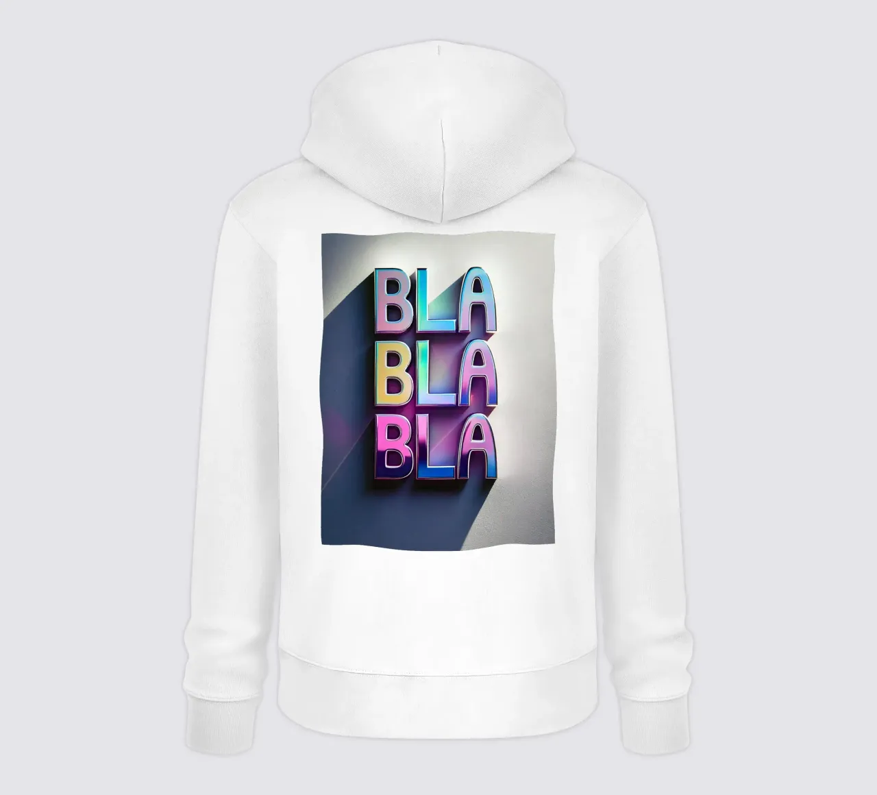 BLA BLA BLA Frase dattiloscritta in grassetto colorato - Bujaboom felpa con cappuccio da bujaboom