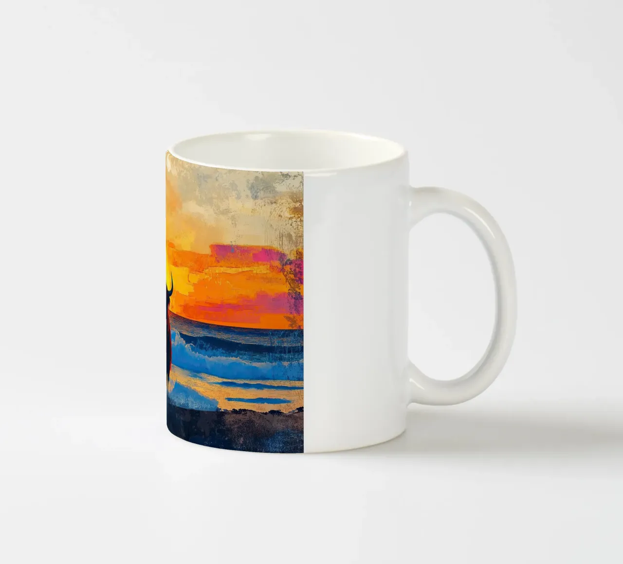 Mucca delle Highlands tazza in ceramica da Nikis Art Studio