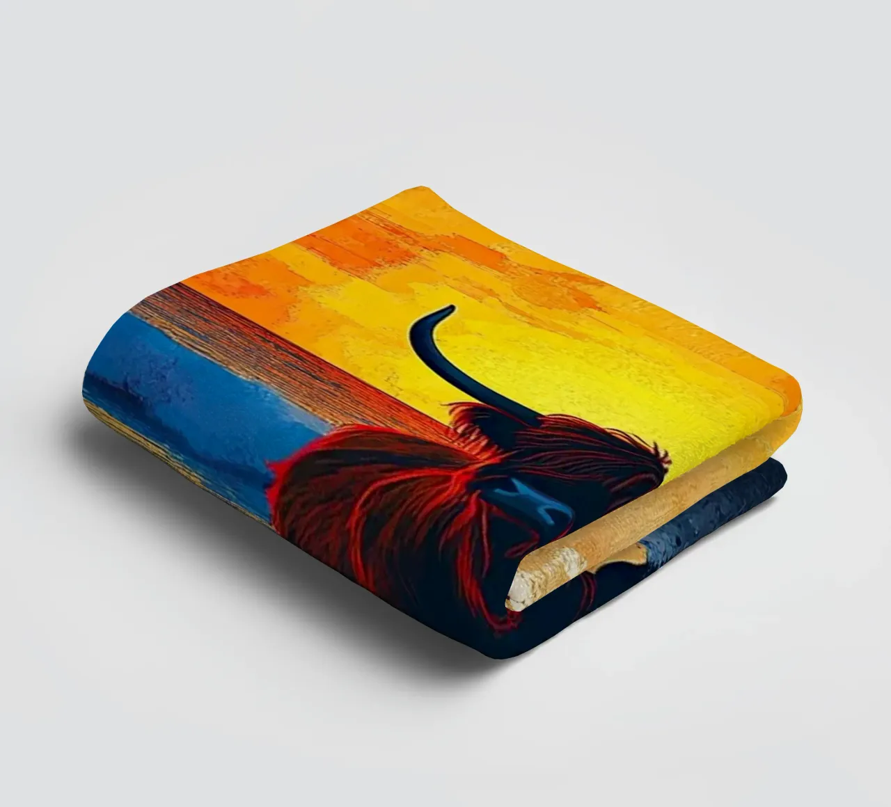 Mucca delle Highlands asciugamano da bagno da Nikis Art Studio