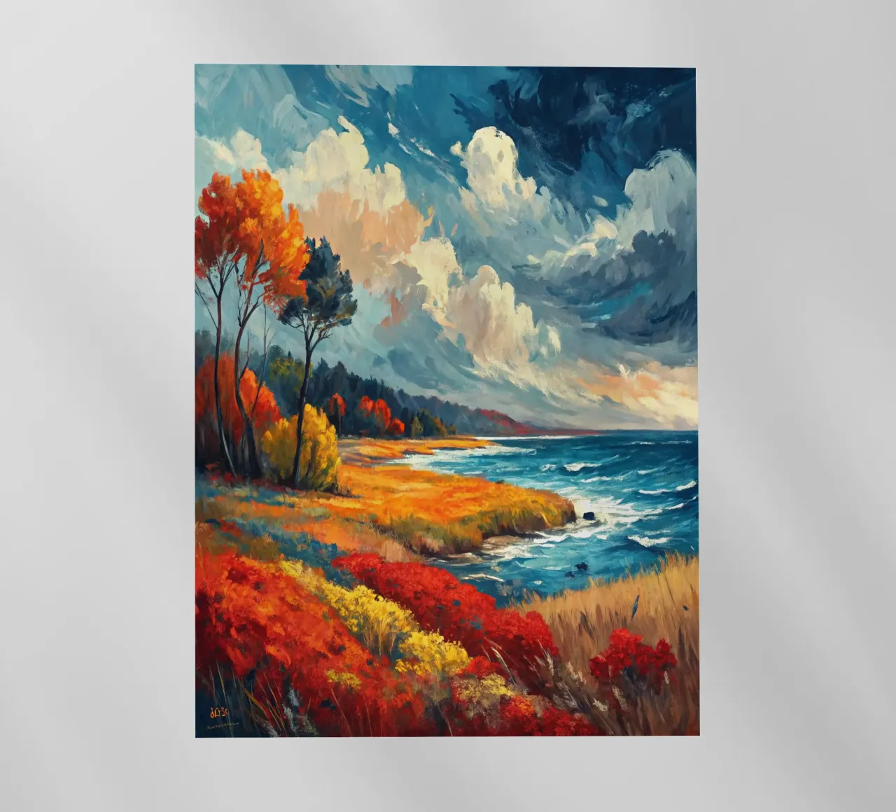 Autunno in riva al mare pellicola backlit da logic