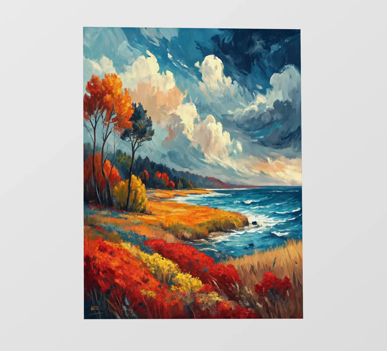 Autunno in riva al mare pellicola backlit da logic