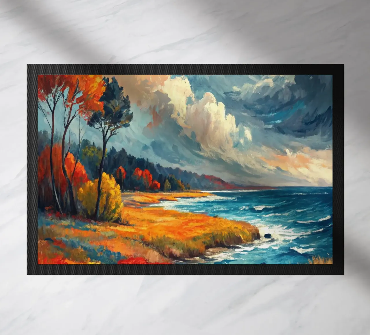 Autunno in riva al mare zerbino da logic