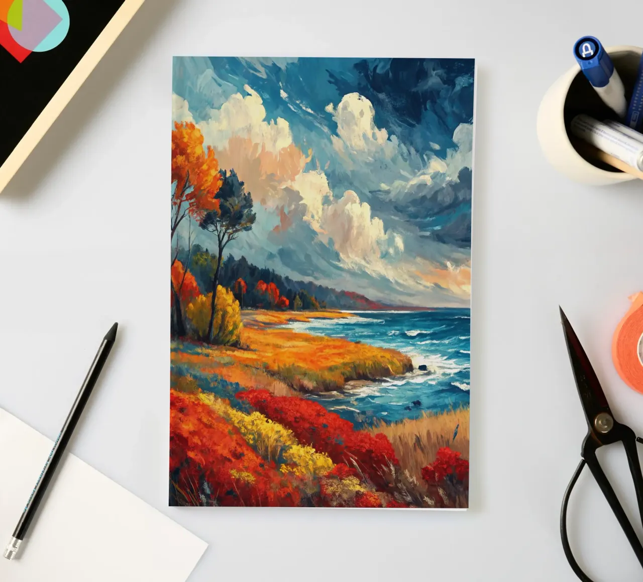 Autumn At The Seaside notebook by logic