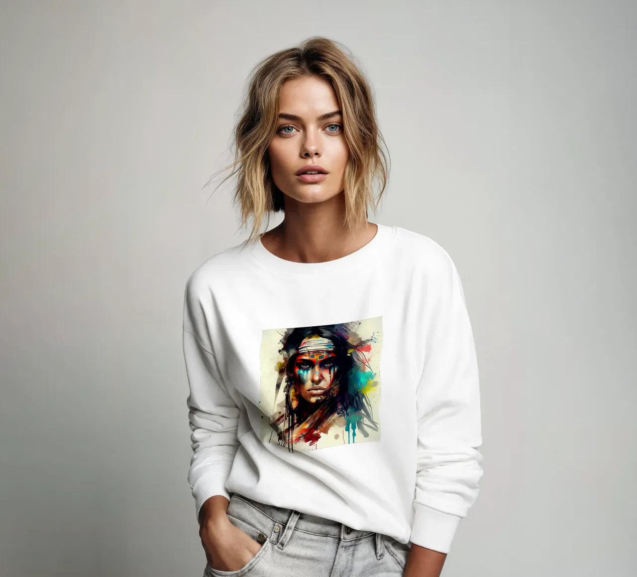 Mächtige amerikanische Ureinwohnerin Sweatshirt von Chromatic Fusion Studio