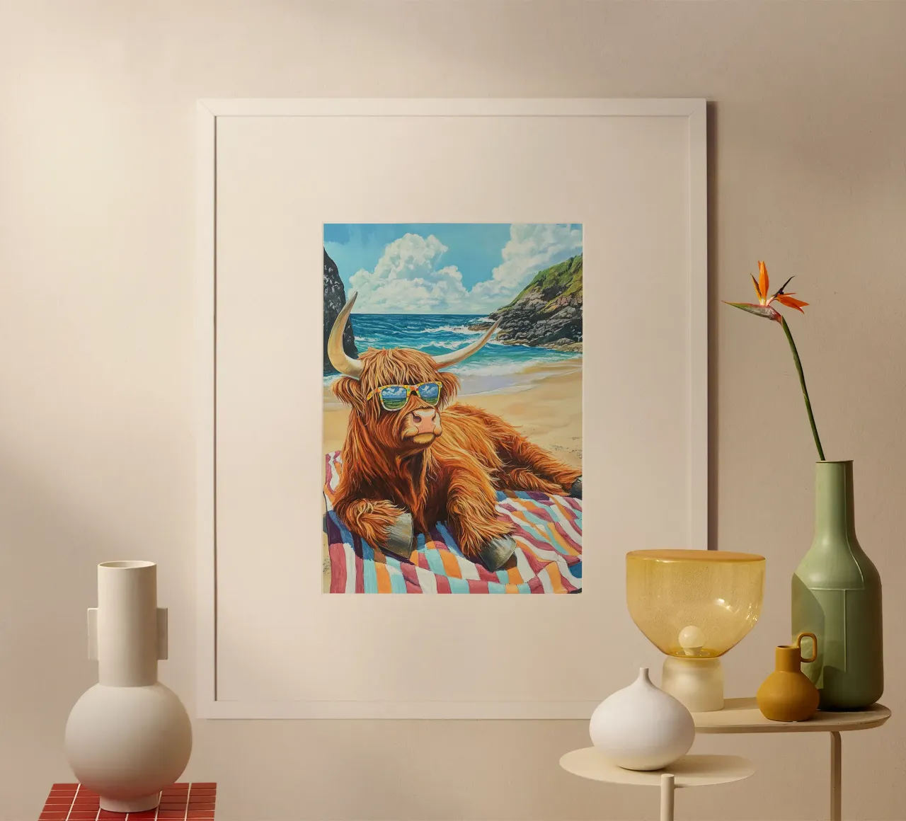 Mucca delle Highlands carta hahnemühle da Nikis Art Studio